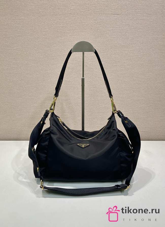 Prada Explore Large Re-nylon And Leather Bag Black 1BC264 - 32x22x11.5cm - 1