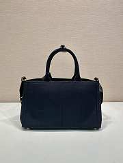 Prada Linen Blend Medium Handbag Black 1BG554 - 33x20x18cm - 4