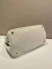 Prada Linen Blend Medium Handbag White 1BG554 - 33x20x18cm - 4