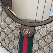 Gucci Ophidia Small Shoulder Bag In Beige Dark Brown GG Monogram Brown Leather - 20x14.5x4cm - 6