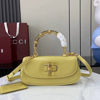 Gucci Bamboo Diva Medium Bag Yellow - 26.6x13x8cm