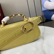 Gucci Bamboo Diva Medium Bag Yellow - 26.6x13x8cm - 5