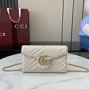 Gucci GG Marmont Wallet On Chain White - 20x12x4cm - 1