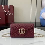 Gucci GG Marmont Wallet On Chain Rosso Ancora Red - 20x12x4cm - 1