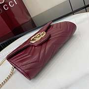 Gucci GG Marmont Wallet On Chain Rosso Ancora Red - 20x12x4cm - 5