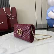 Gucci GG Marmont Wallet On Chain Rosso Ancora Red - 20x12x4cm - 6