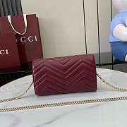 Gucci GG Marmont Wallet On Chain Rosso Ancora Red - 20x12x4cm - 4