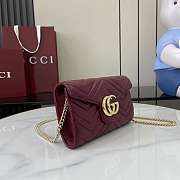 Gucci GG Marmont Wallet On Chain Rosso Ancora Red - 20x12x4cm - 3