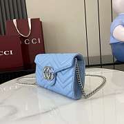 Gucci GG Marmont Wallet On Chain Blue - 20x12x4cm - 5