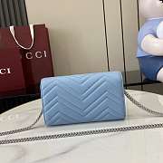 Gucci GG Marmont Wallet On Chain Blue - 20x12x4cm - 4