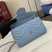 Gucci GG Marmont Wallet On Chain Blue - 20x12x4cm - 3