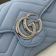 Gucci GG Marmont Wallet On Chain Blue - 20x12x4cm - 2