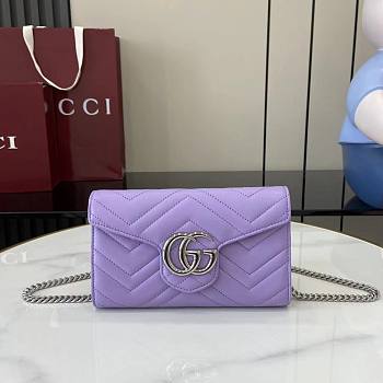 Gucci GG Marmont Wallet On Chain Purple - 20x12x4cm