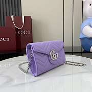 Gucci GG Marmont Wallet On Chain Purple - 20x12x4cm - 6