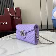 Gucci GG Marmont Wallet On Chain Purple - 20x12x4cm - 5