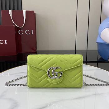 Gucci GG Marmont Wallet On Chain Green - 20x12x4cm