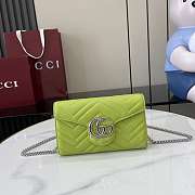 Gucci GG Marmont Wallet On Chain Green - 20x12x4cm - 3