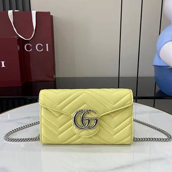 Gucci GG Marmont Wallet On Chain Yellow - 20x12x4cm