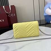 Gucci GG Marmont Wallet On Chain Yellow - 20x12x4cm - 4