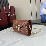 Gucci GG Marmont Wallet On Chain Brown - 20x12x4cm - 5