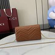 Gucci GG Marmont Wallet On Chain Brown - 20x12x4cm - 3