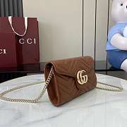 Gucci GG Marmont Wallet On Chain Brown - 20x12x4cm - 2