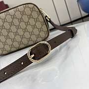 Gucci Ophidia Small Camera Bag Beige Dark Brown GG Monogram Brown Leather - 21x12.5x5cm - 5
