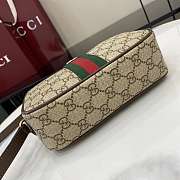 Gucci Ophidia Small Camera Bag Beige Dark Brown GG Monogram Brown Leather - 21x12.5x5cm - 2