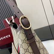 Gucci Ophidia Large Shoulder Bag Beige Dark Brown GG Monogram Brown Leather - 33.5x16x30cm - 5