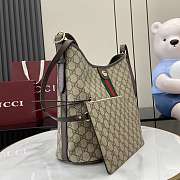 Gucci Ophidia Large Shoulder Bag Beige Dark Brown GG Monogram Brown Leather - 33.5x16x30cm - 4