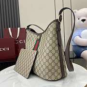 Gucci Ophidia Large Shoulder Bag Beige Dark Brown GG Monogram Brown Leather - 33.5x16x30cm - 3