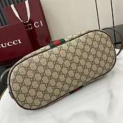 Gucci Ophidia Large Shoulder Bag Beige Dark Brown GG Monogram Brown Leather - 33.5x16x30cm - 2