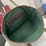 Gucci Ophidia Medium Tote Bag In Beige Dark Brown GG Monogram Brown Leather - 31x24x13cm - 6