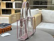 Chloe Woody Tote Bag In Jelly & Leather Pink - 37x26x12cm - 5