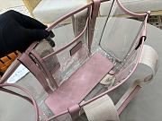 Chloe Woody Tote Bag In Jelly & Leather Pink - 37x26x12cm - 2