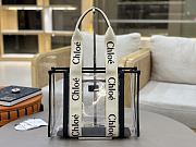 Chloe Woody Tote Bag In Jelly & Leather Black - 37x26x12cm - 5