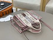 Chloe Small Woody Tote Bag In Jelly & Leather Pink - 26x20x8cm - 3