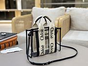 Chloe Small Woody Tote Bag In Jelly & Leather Black - 26x20x8cm - 2