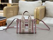 Chloe Mini Woody Tote Bag In Jelly & Leather Pink - 20x14x6cm - 1
