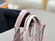 Chloe Mini Woody Tote Bag In Jelly & Leather Pink - 20x14x6cm - 6