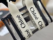 Chloe Mini Woody Tote Bag In Jelly & Leather Black - 20x14x6cm - 3