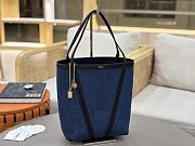 Chloe Spin Tote Bag In Denim Submarine Blue - 27x30x14cm - 1