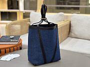 Chloe Spin Tote Bag In Denim Submarine Blue - 27x30x14cm - 5