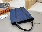 Chloe Spin Tote Bag In Denim Submarine Blue - 27x30x14cm - 3