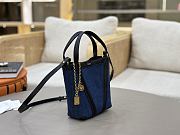 Chloe Small Spin Tote Bag In Denim Submarine Blue - 18x19x8 cm - 5