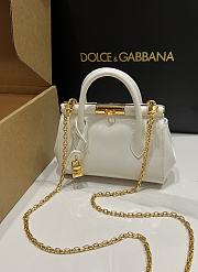 Dolce&Gabbana Mini Marlene Day Bag in White - 19x13.5x7cm - 4