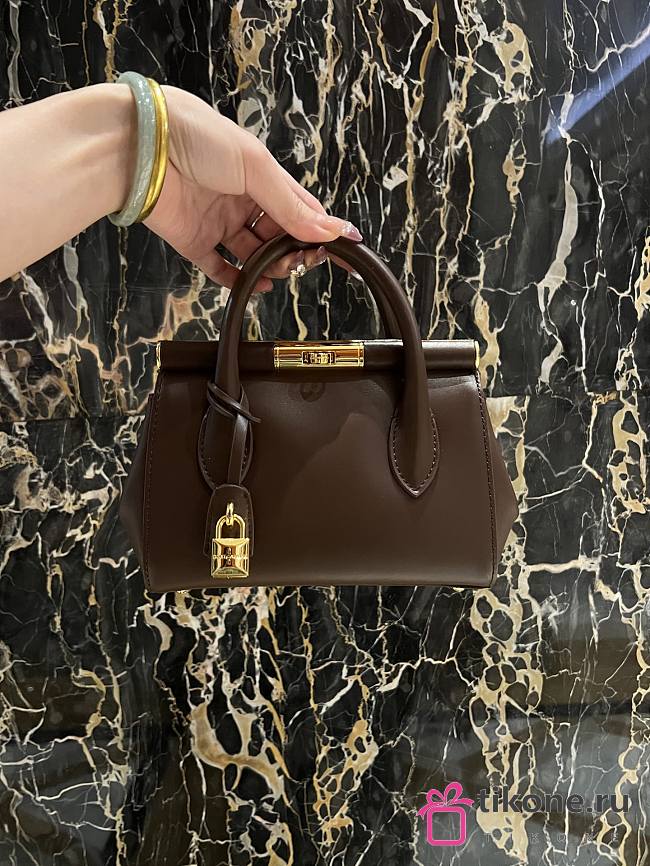 Dolce&Gabbana Mini Marlene Day Bag in Chocolate - 19x13.5x7cm - 1