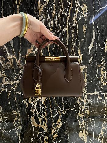 Dolce&Gabbana Mini Marlene Day Bag in Chocolate - 19x13.5x7cm