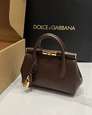 Dolce&Gabbana Mini Marlene Day Bag in Chocolate - 19x13.5x7cm - 6