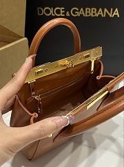 Dolce&Gabbana Mini Marlene Day Bag in Cognac - 19x13.5x7cm - 6